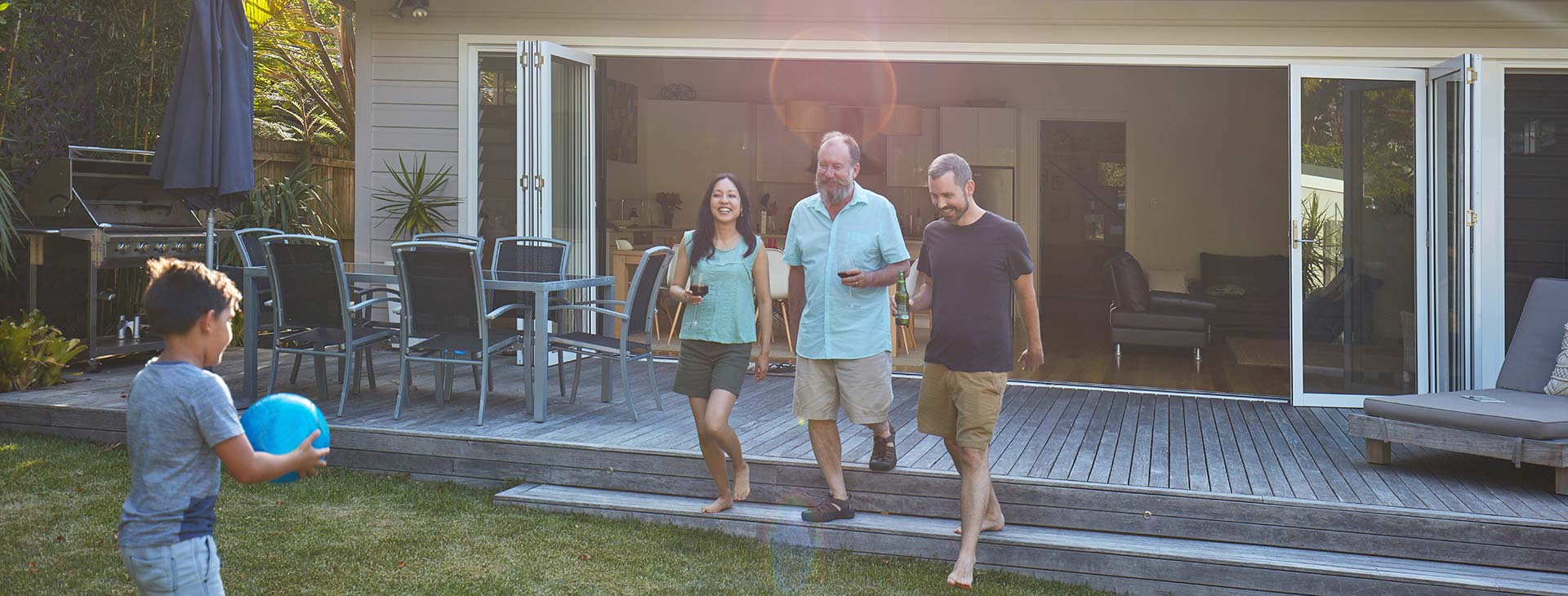 Family enjoying lifestyle that franchise opportunities provide